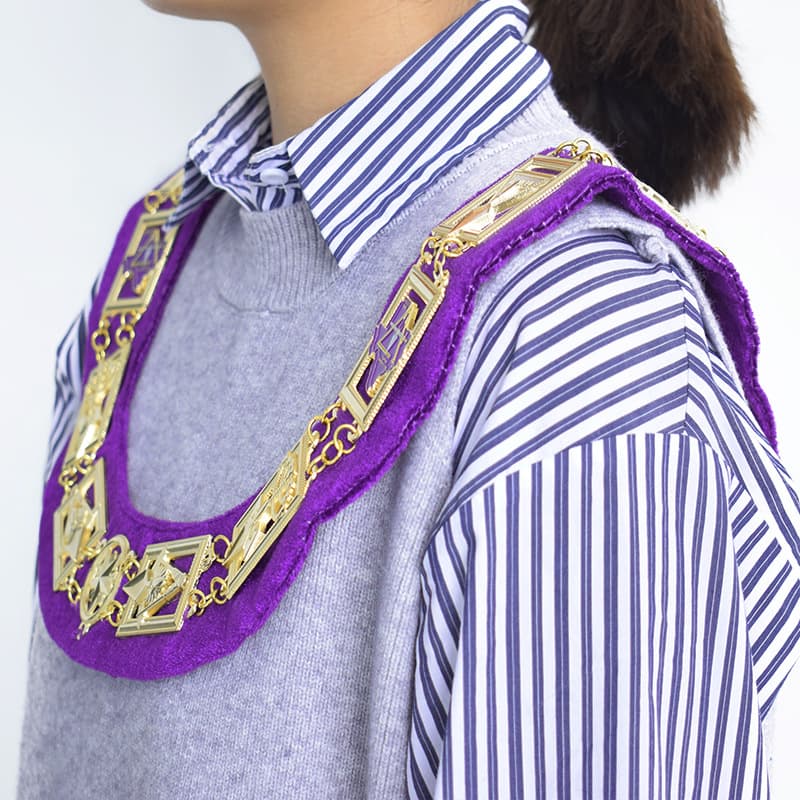 Wholesale Masonic epaulettes Eastern Star collar/high zinc alloy chain customized business gifts