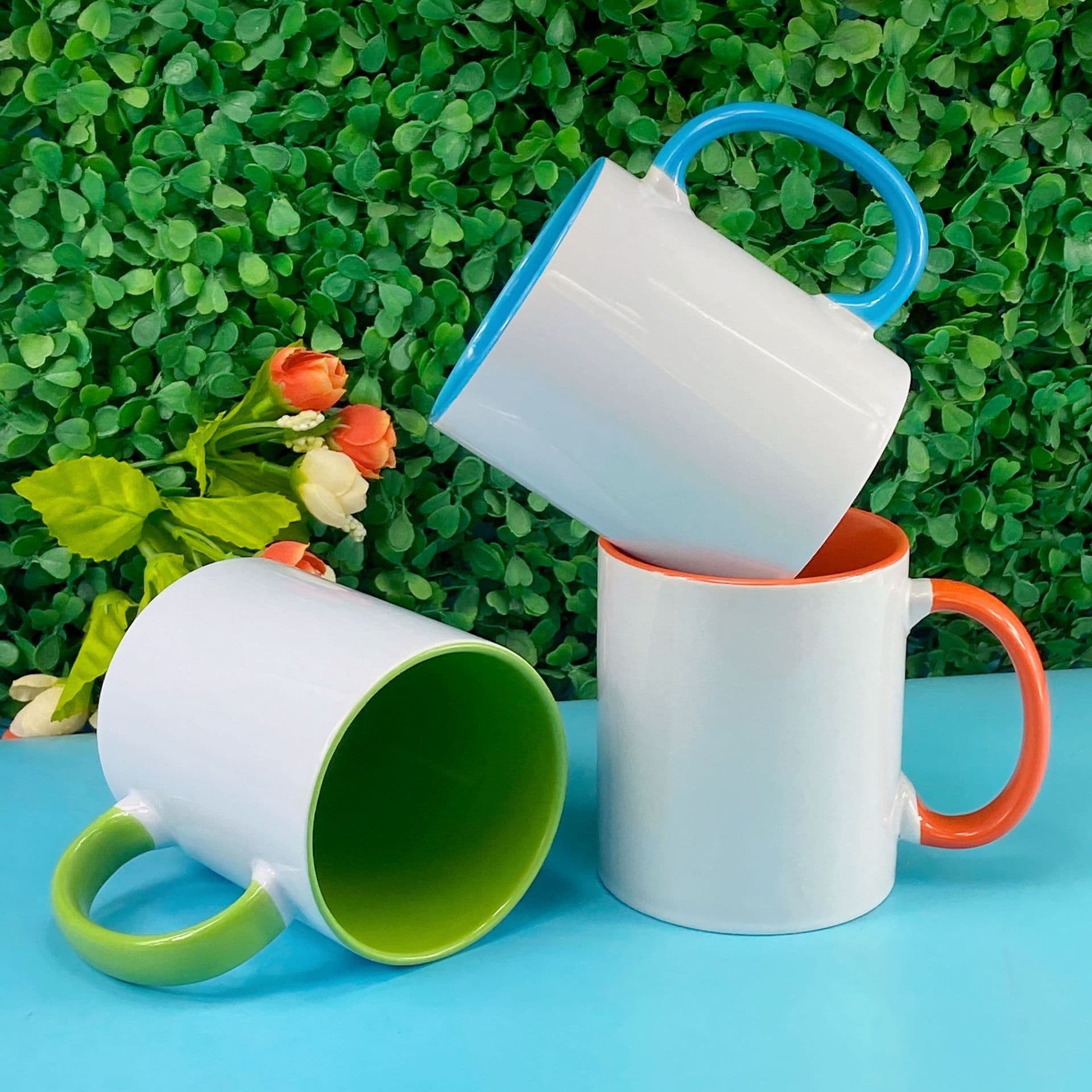 11oz Ceramic Mug Heat Transfer Sublimation Mug Customizable Logo Cross-border E-commerce Manufacturer Supply Ceramic Cup