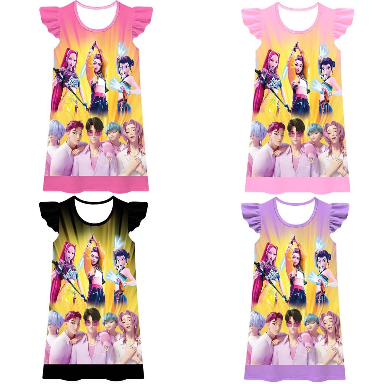 Girls dress cosplay witcher group character flying sleeve dress vest children's dress 82763