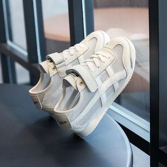 Boys' Leather Sneakers, Mesh Shoes, 2026 Summer Breathable Mesh Children's Shoes, Toddler Mesh Shoes, Girls' White Shoes
