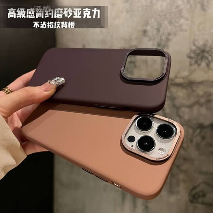 Suitable for Apple 16 promax mobile phone case with matte skin feel iPhone 15 anti-fall PC hard solid color protective case 14