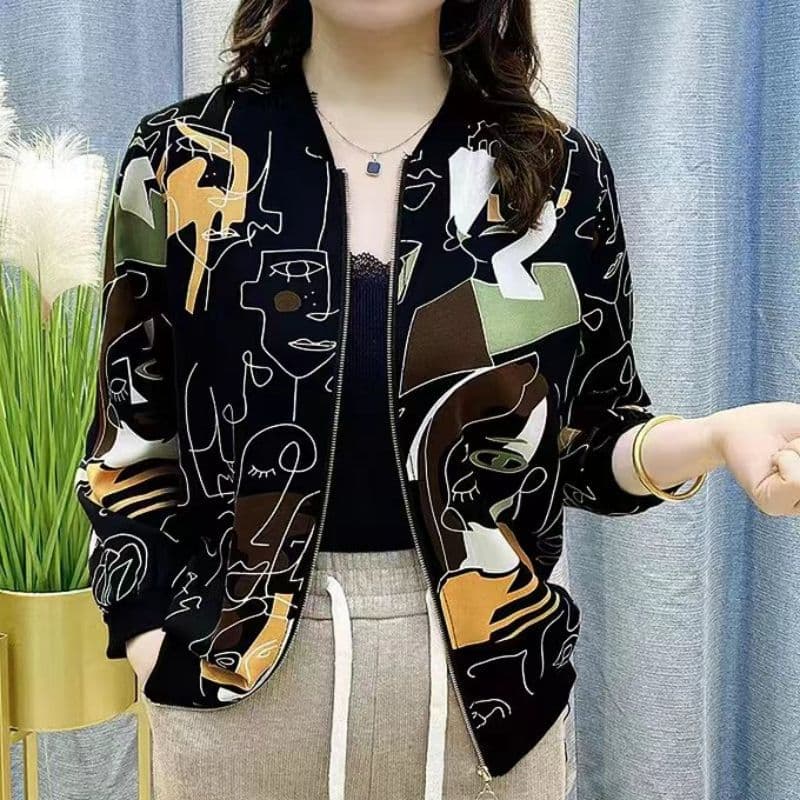 New Summer Plus Size Chiffon Long-Sleeve Sun Protection Cardigan Women's Casual Short Jacket Baseball Style Sunscreen Top