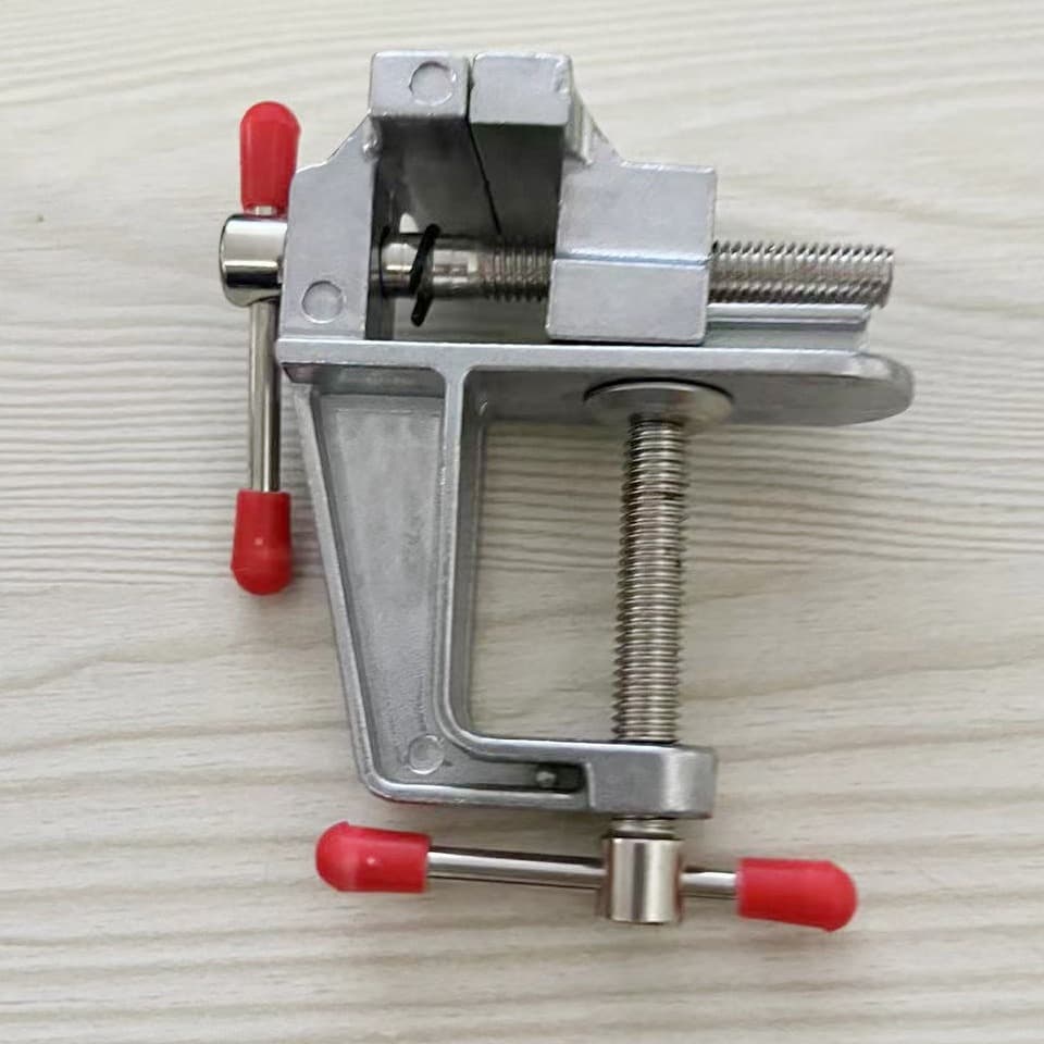 35mm Mini Aluminum Alloy Bench Vise, Woodworking Flat-Jet Bench Vise, Small Bench Vise, Hardware Tools