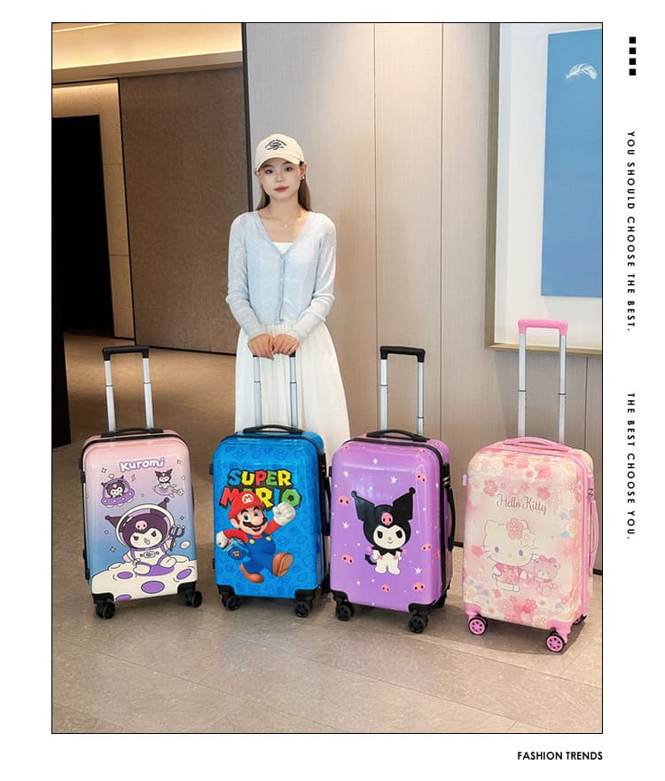Cross-border Children's Trolley Case for Girls 18-inch Cartoon Luggage 20-inch Cute Kuromi Travel Suitcase 22-inch Password Suitcase