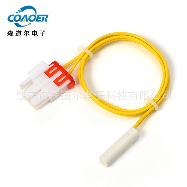 Freezer temperature sensor 5K3270 1% NTC negative temperature coefficient thermistor probe for cold storage. Bulk discounts available.