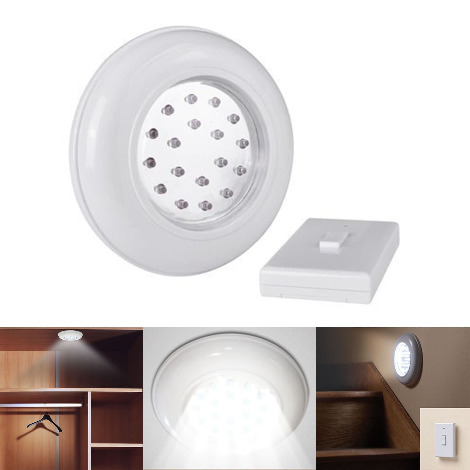 Smart Home 18LED Remote Control Ceiling Light Wireless Ceiling Simple Installation Ceiling Lighting Night Light