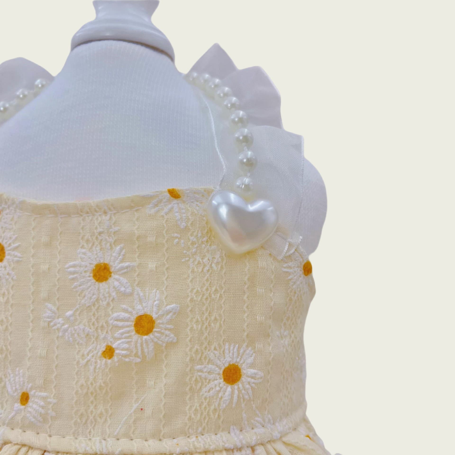 【Hanbubu】Light Luxury Spring/Autumn Pet Dress Yellow Daisy Cake Skirt for Small Dogs and Cats
