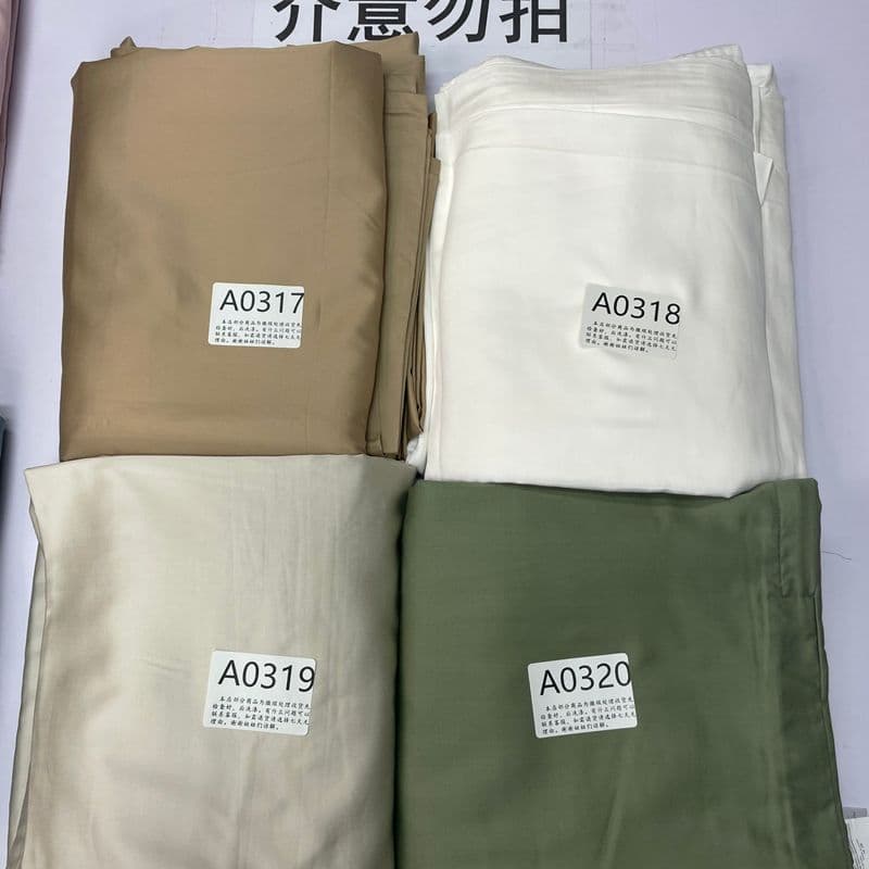 Foreign Trade Surplus Stock Pure Bamboo Fiber Sateen Four-Piece Bedding Set, Silky Cool Factory Direct Sales with Free Shipping for One Item