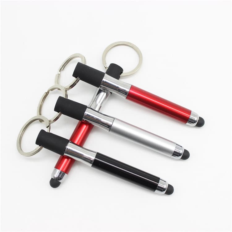 Cross-Border Hot-Selling Touch Screen Capacitive Stylus Mini Handwriting Insert Sleeve Advertising Touch Pen Keychain Touch Ballpoint Pen