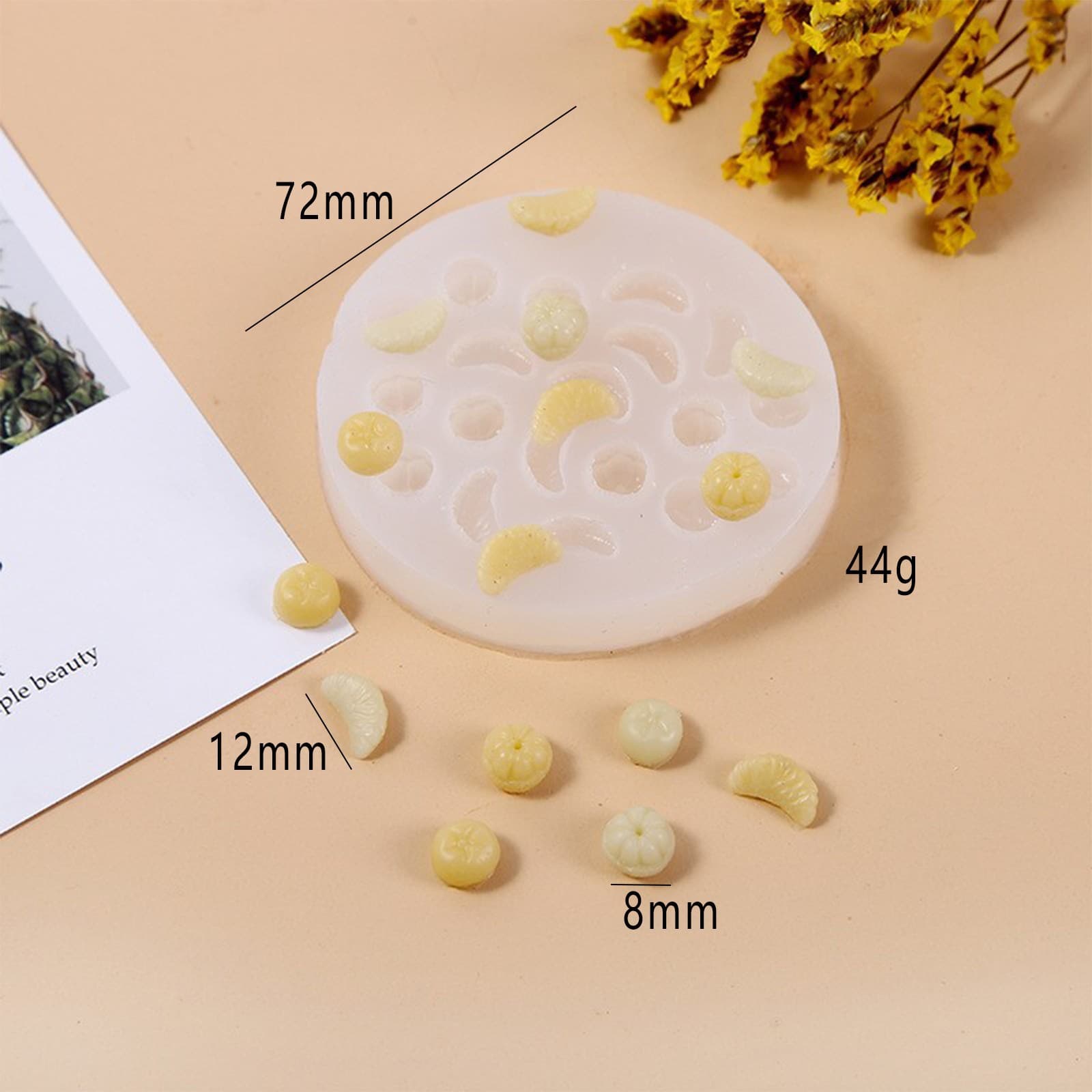 Simulation Grape Star Fruit Squeeze Toy Mold DIY Fruit Scented Candle Plaster Handmade Soap Silicone Mold