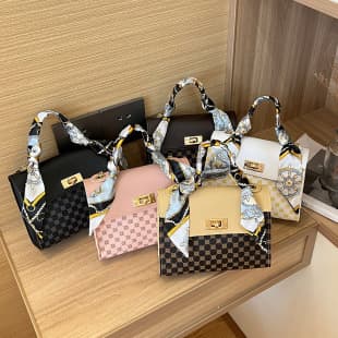 Women's Bag 2023 New Chain Bag Women's High-End Printed Small Square Bag Casual Phone Bag Live Streaming Small Bag Export