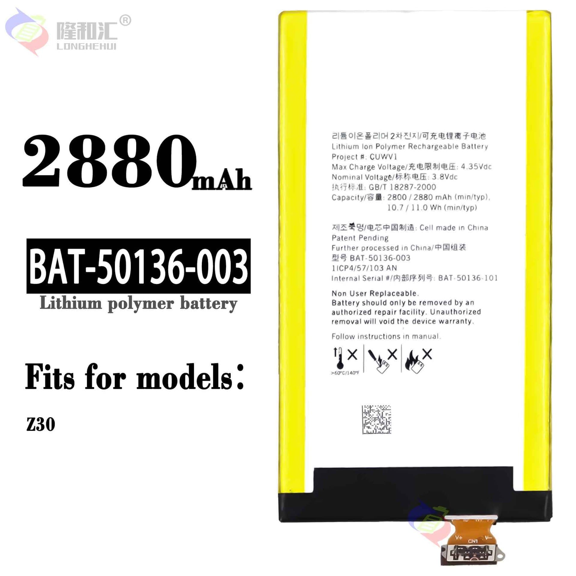 Suitable for BlackBerry Z30 mobile phone battery BAT-50136-003 brand new electric board factory wholesale