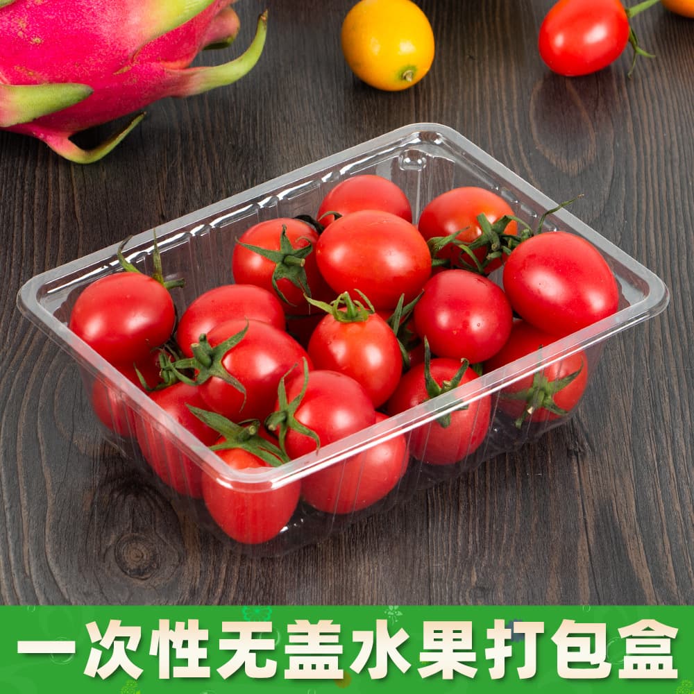 Disposable Transparent PET Plastic Fruit Box without Lid Watermelon Vacuum Formed Box 1813H6 Fruit Packaging Box Simple Fashion