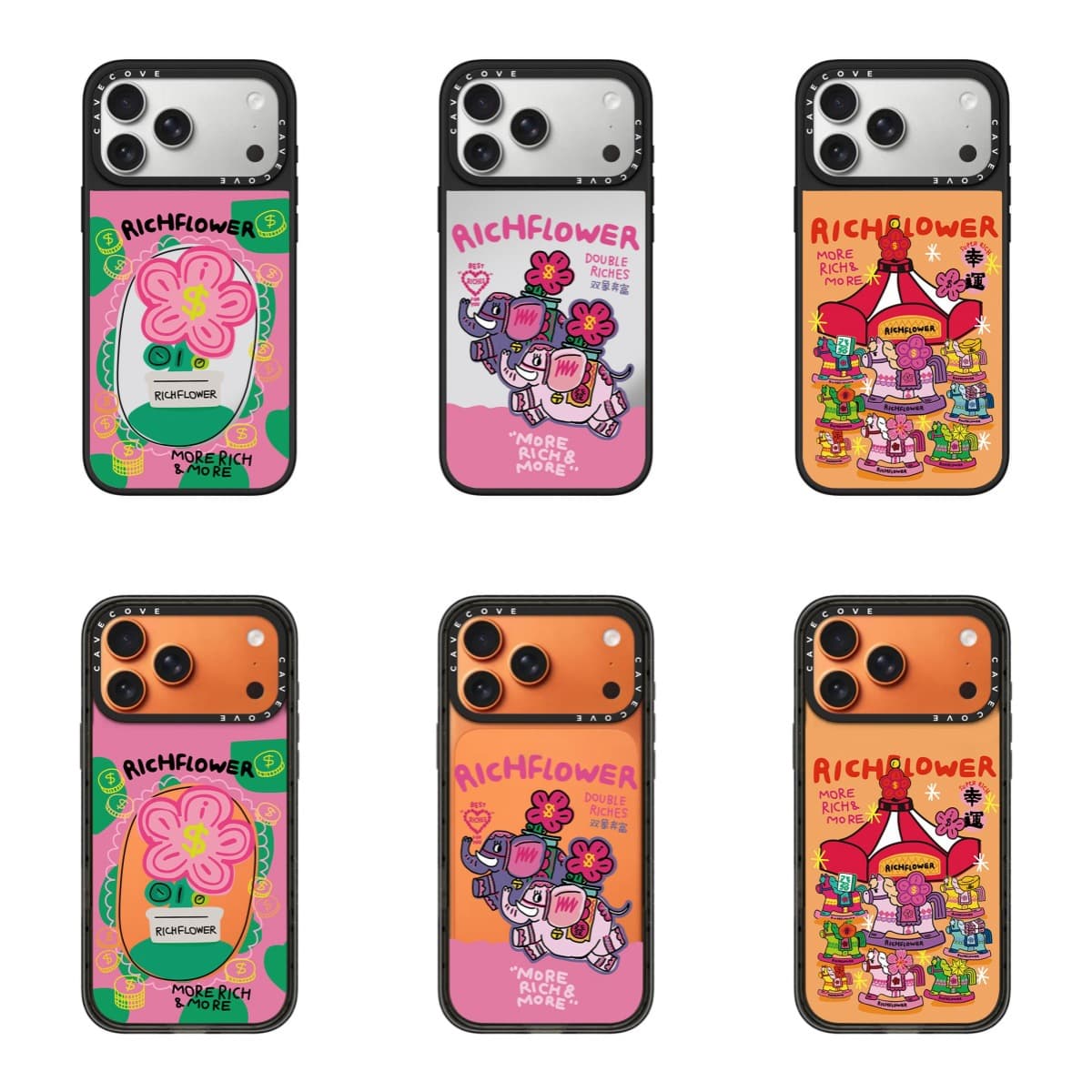 Rich Flower Is a Luxury Accessory That Adds a Touch of Elegance to Your Apple 17 Pro Max Phone Case, Suitable for iPhone 16 Pro Max