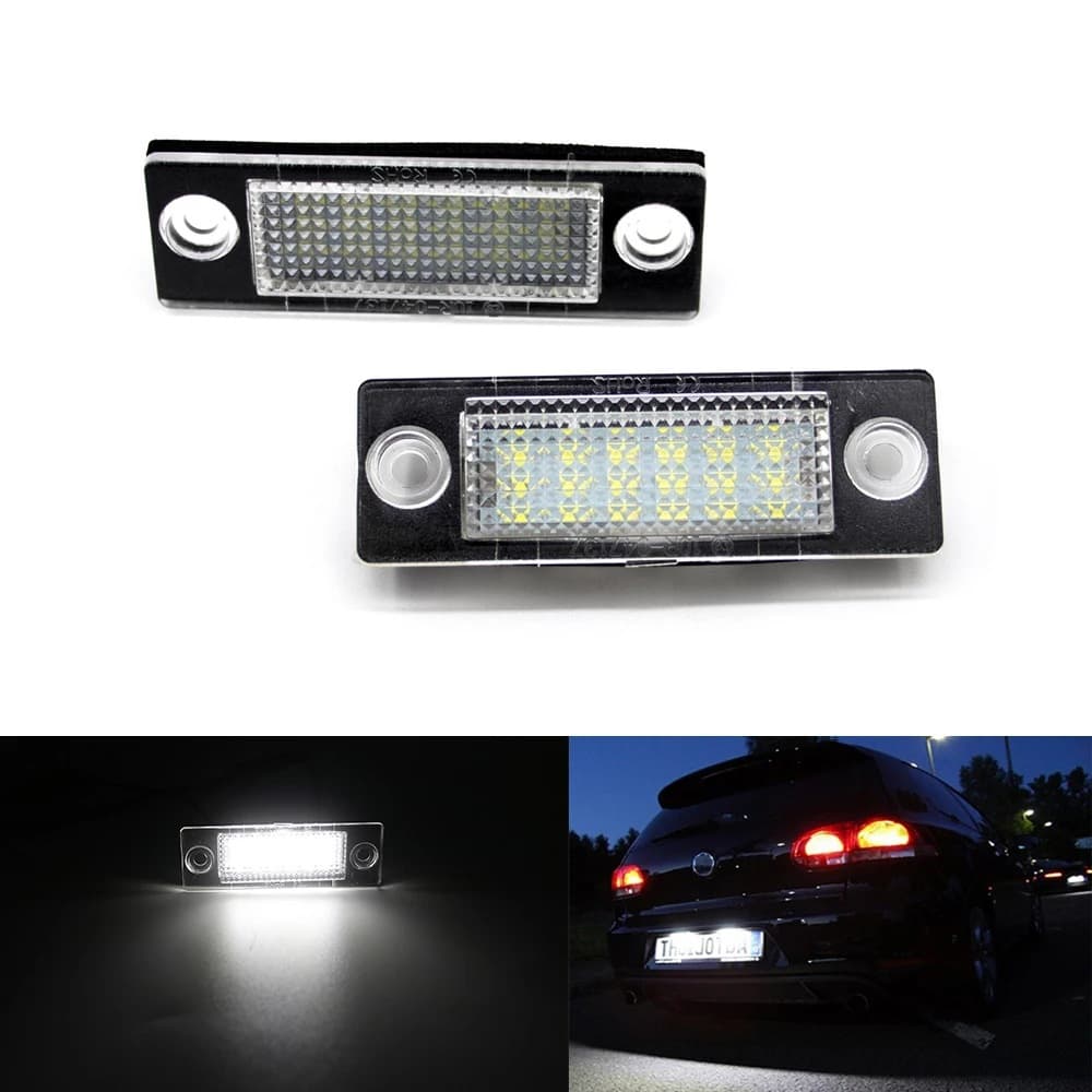For Volkswagen Golf Jetta Caddy Touran MK5 Passat B5.5 B6 Skoda License Plate Light