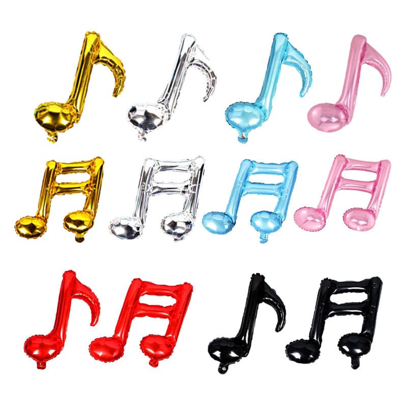 Cross-border 8th Single Note 16th Double Note Balloons Music Symbol Shaped Foil Balloons for Wedding Birthday Party