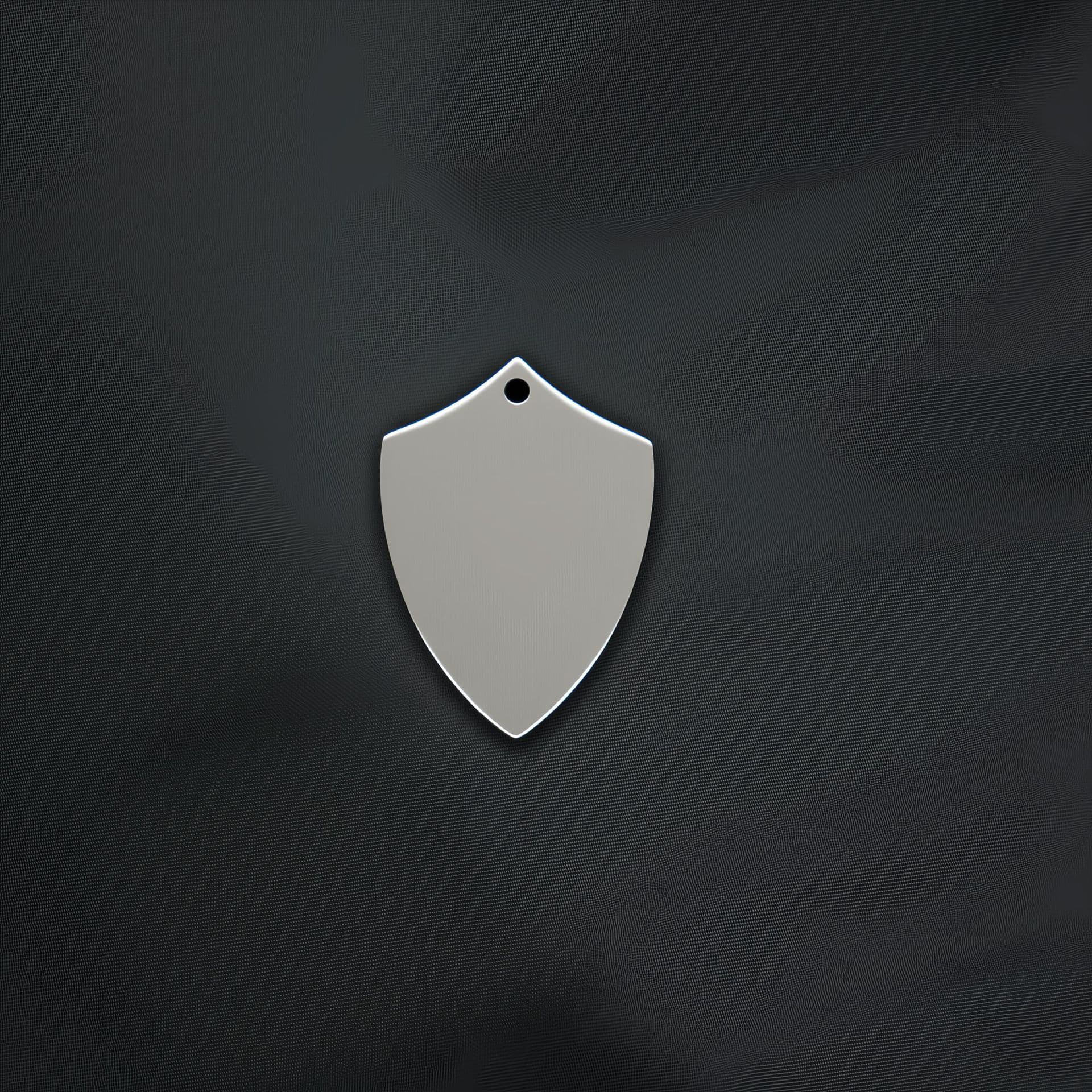 Source manufacturer of pure titanium triangular shield men's personalized necklace pendant titanium alloy military tag jewelry