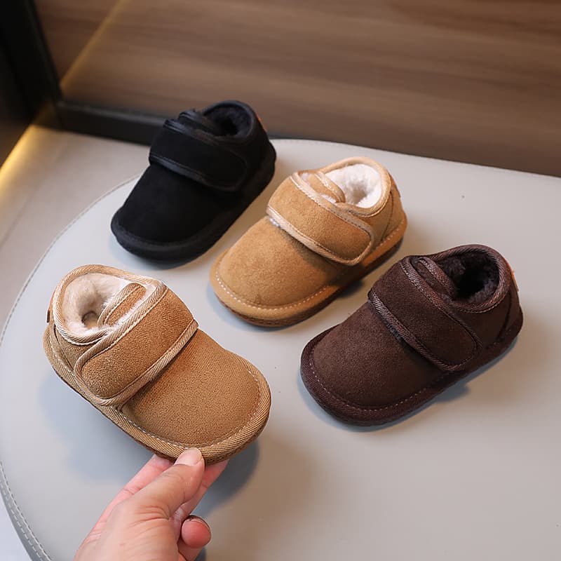 Children's Cotton Shoes Winter Snow Boots for Girls and Boys Fleece-Lined Cotton Boots Winter Shoes