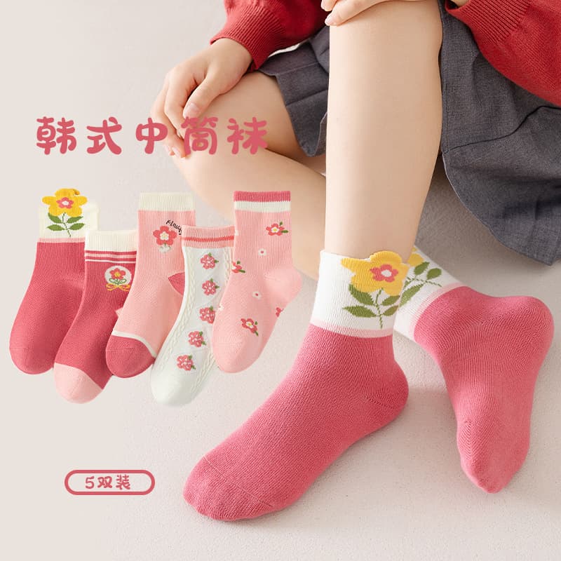 【Hot Drop Shipping】Girls Socks Autumn Winter New Mid-Calf Socks Lace Socks Korean Style Children Socks Baby Socks Wholesale