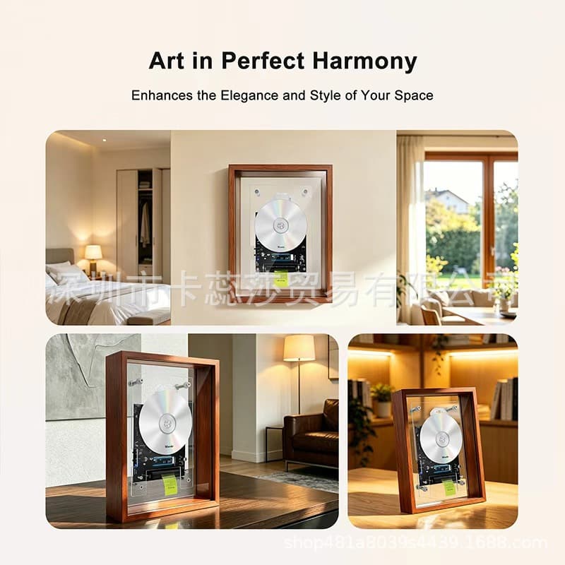 Cross-border music photo frame CD album player disc player wall-mounted photo frame player retro gift CD player