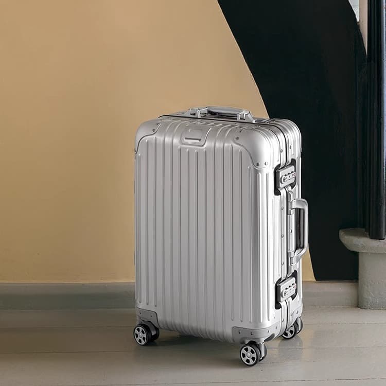 All-Aluminum Magnesium Alloy Password Suitcase Women's Trolley Case Men's Universal Wheel Travel Case 20-Inch Luggage Carry-On Aluminum Frame Case