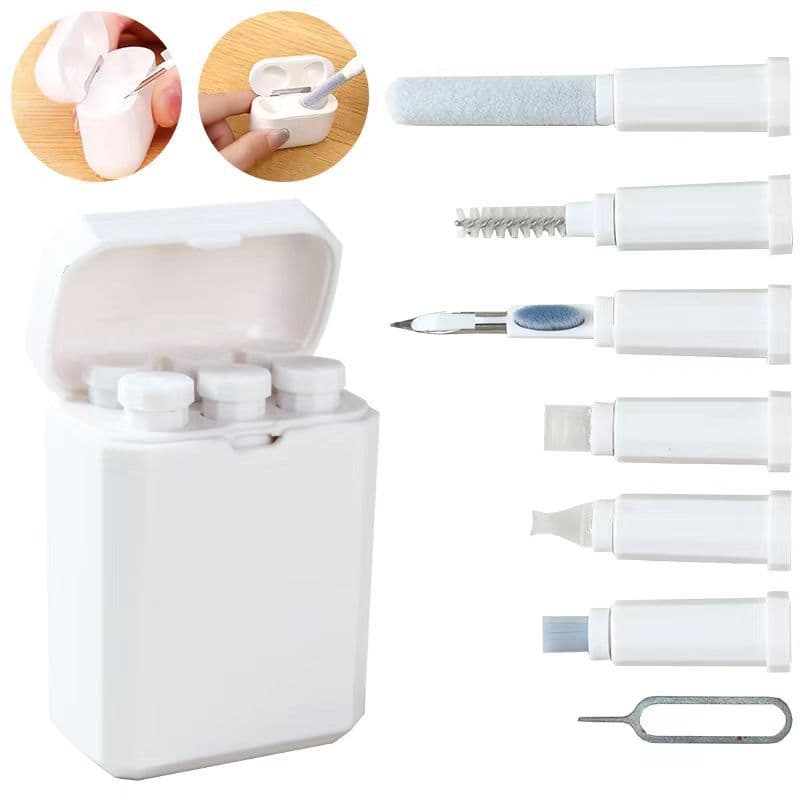 Cross-Border Hot-Sale Small 7-in-1 Bluetooth Earbuds Cleaning Kit Multi-Function Phone Cleaning Pen New Product