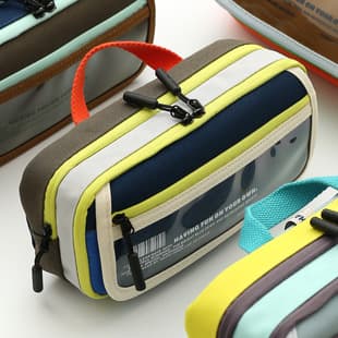New Large Capacity Divided Pencil Case Simple Cute Premium Contrast Color Primary and Middle School Student Dedicated Pencil Bag Wholesale