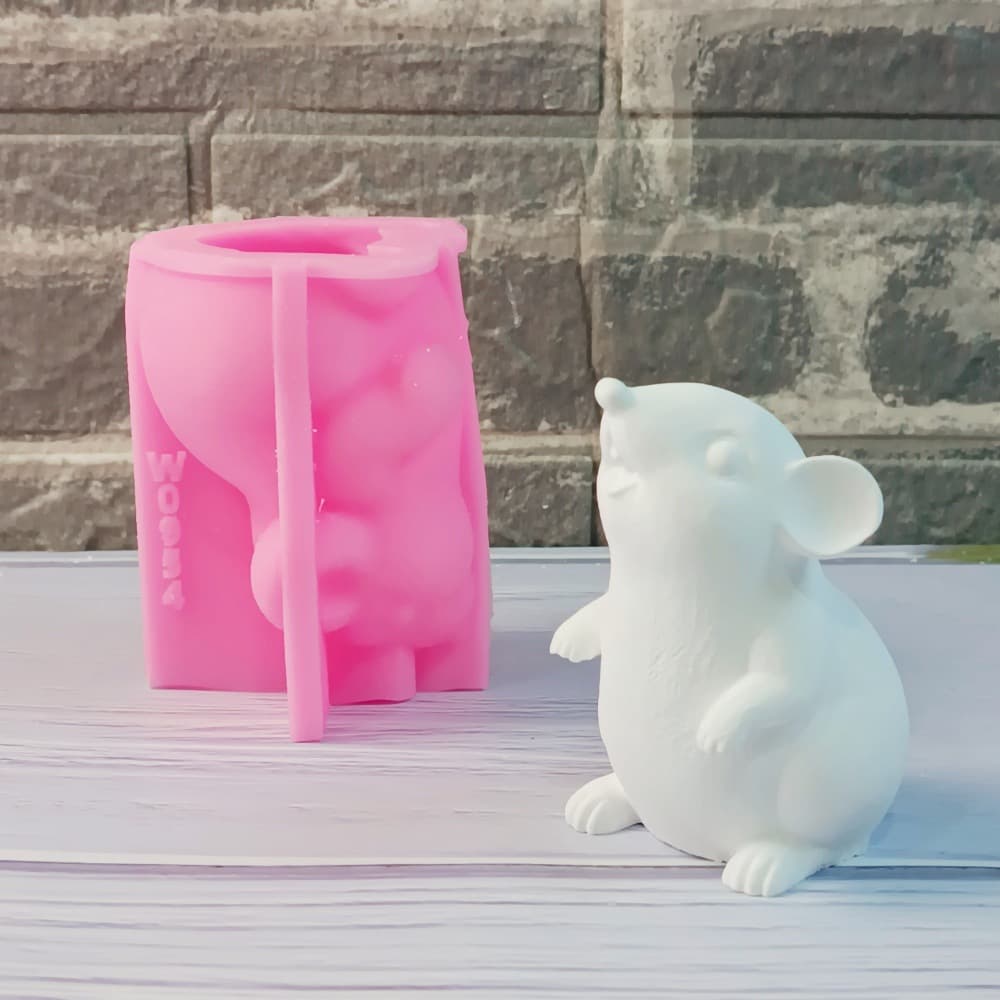 Rat ornament mold ornament candle plaster DIY plaster ornament candle holder silicone mold W0954