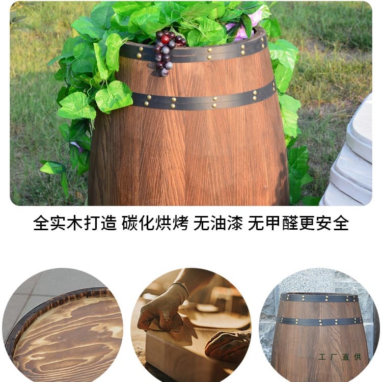 Beer Barrel Oak Barrel Wine Barrel Wooden Red Wine Barrel Decorative Ornaments Bar Wedding Photography Props