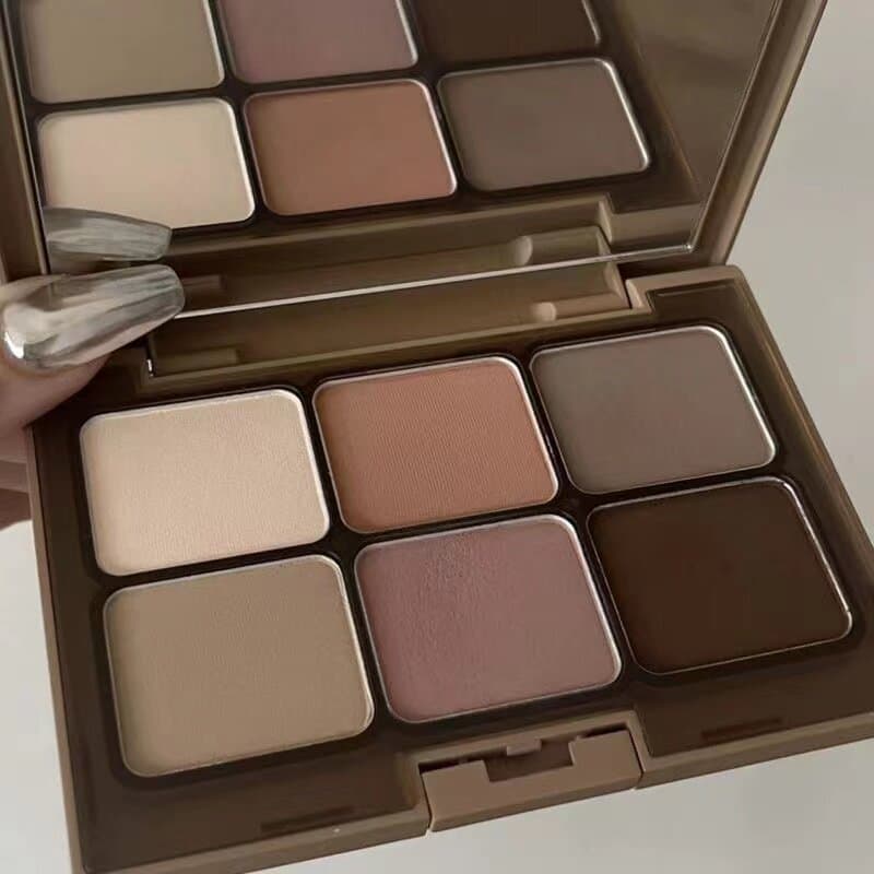 HERORANGE Six Color Eyeshadow Comprehensive Palette Blush Contour Highlight All-in-One Palette Earth Color Affordable Makeup for Students