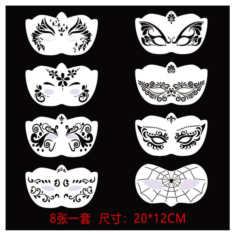 Face painting hollow template children and adults face eye corner rubbing DIY painting stage makeup mold creative