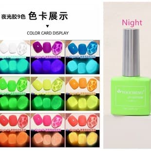 Glow in the Dark Gel Polish Set Wholesale New Style Club Queen Versatile Nail Polish Nail Fluorescent Gel Polish Cross-Border