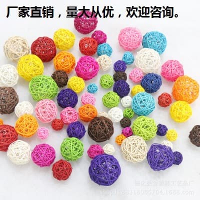 Cross-border Exclusive White Rattan Ball Colorful Real Estate Kindergarten Mall Window Corridor Decoration Hanging Ornaments Air Pendants