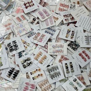 Random style, random size, handmade press-on nail blind box, unique piece, live stream giveaway, flash sale, wholesale source