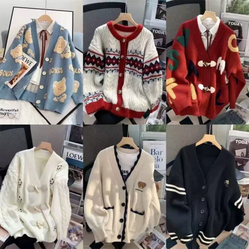 2025 Autumn/Winter Women's Wool Knit Cardigan Sweater, New Autumn Style, Hot Selling Item, Versatile (Live Stream)