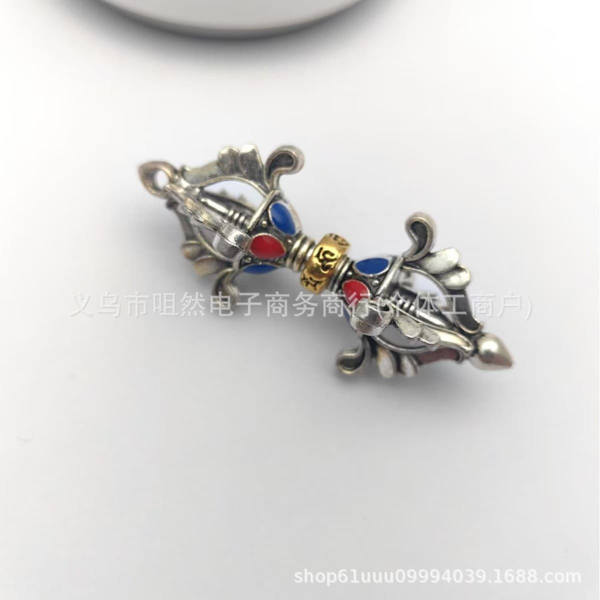 Tibetan ethnic style cross vajra instrument bag car pendant keychain decorative alloy jewelry wholesale