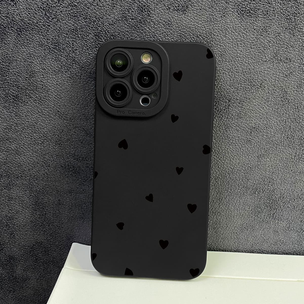 Love Heart Black iPhone Shell Compatible with Apple 15 Phones Iphone12Promax Case 14 13 11 Xsmax Pupil Eye 16 Black TPU Material