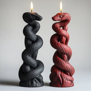 Snake Shape Scented Candle Silicone Mold DIY Aroma Gypsum Halloween Gift Silicone Mold