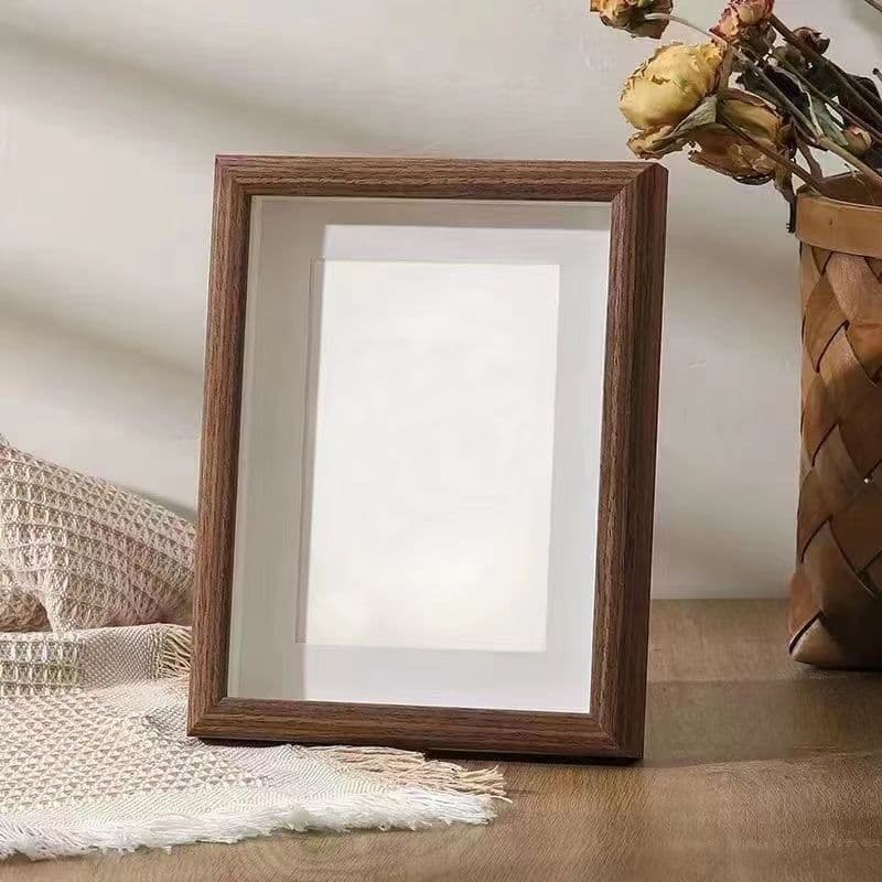 Chinese-style Wooden Freestanding Tabletop Picture Frame with Calligraphy Art for Living Room, Study, Bedroom Decoration, Desk Calligraphy, Birthday, Wholesale
