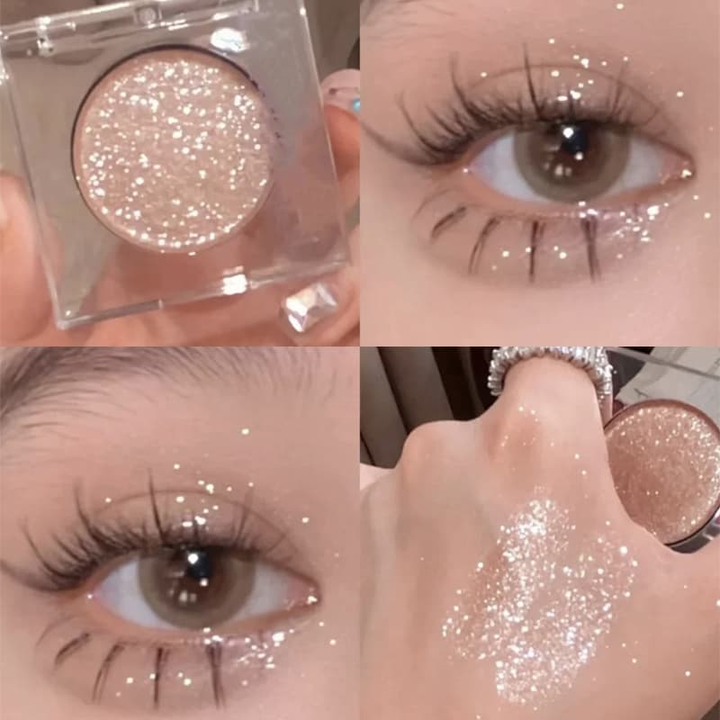Cowherd and Weaver Girl Eyeshadow Fine Shimmer Powder Pearlescent Highlighting Sparkling Diamond Dust Atmosphere Explosive Shine Highlighter Dupe Earth Tone