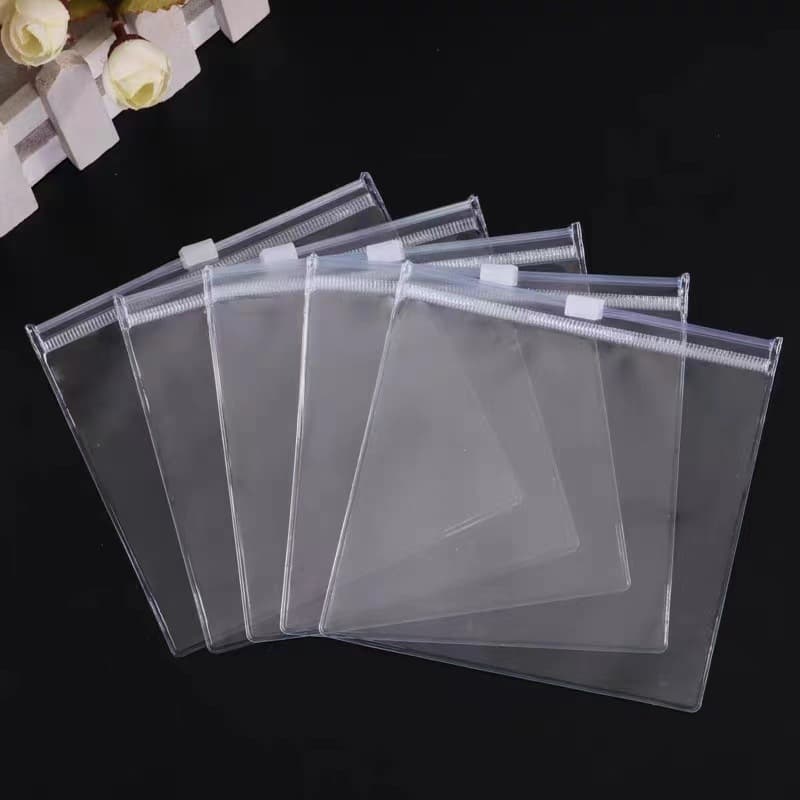 PVC Zipper Bag Antique Jewelry Storage Bag Transparent Stationery Bag Pen Bag Card ID Storage Packaging Bag