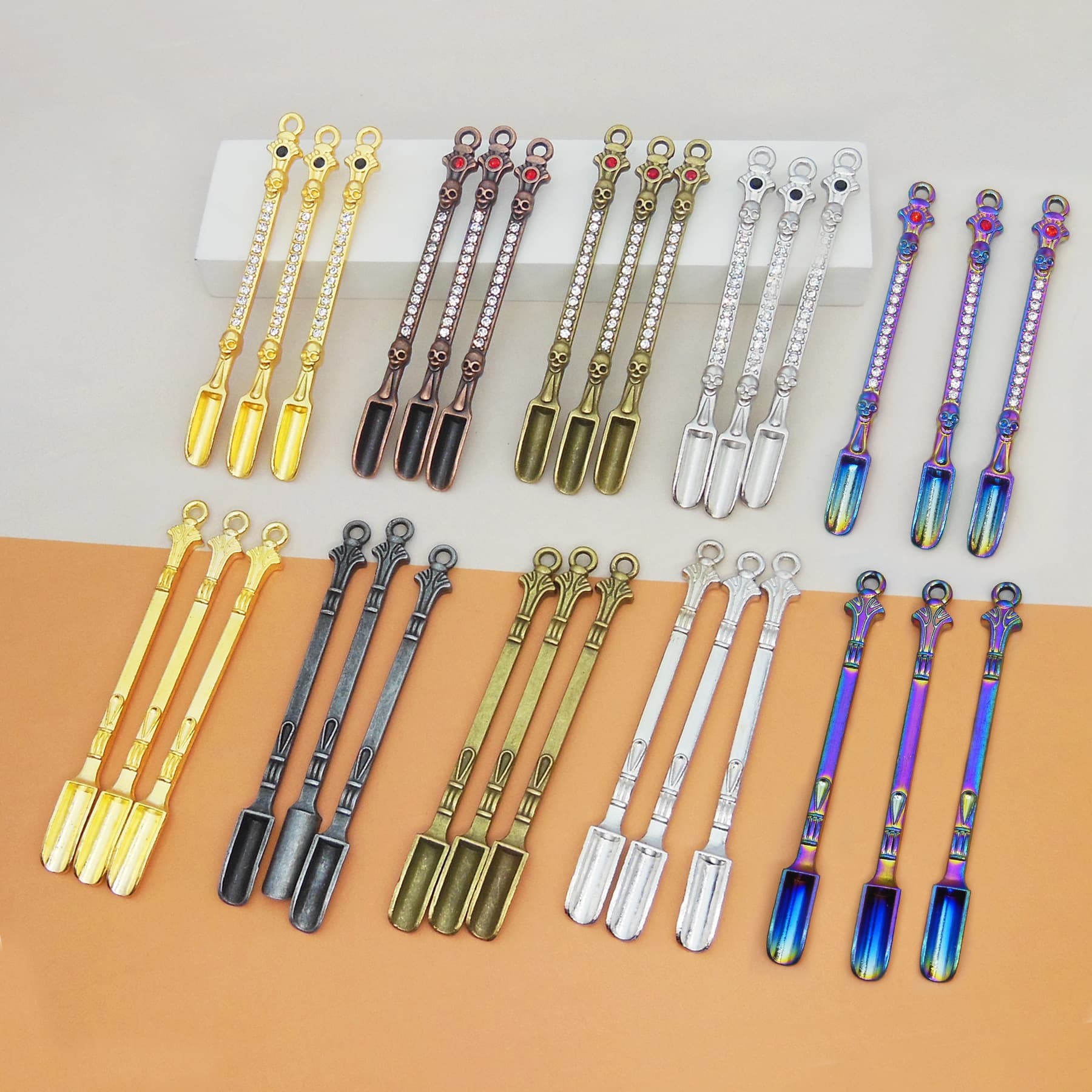 Portable Metal Tobacco Paste Scoop, Micro Dosing Spatula, Oil Scraper, Pipe Accessories, Mini Snuff Spoon