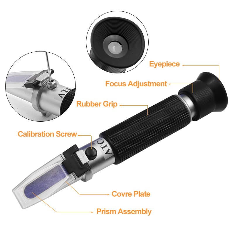 Handheld Salinity Meter Seawater Salinity Meter Optical Seawater Hydrometer Refractometer Aquarium Optical Salinity Meter Aquarium