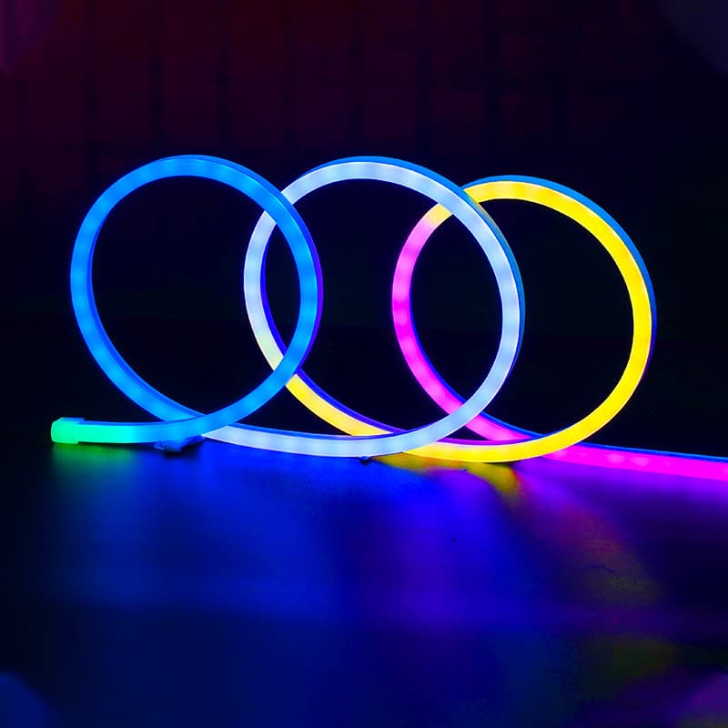 Cross-border WS2811 Dream Color RGB Neon Strip 0817 Side-emitting Low-voltage Waterproof Flexible Silicone LED Soft Light Strip