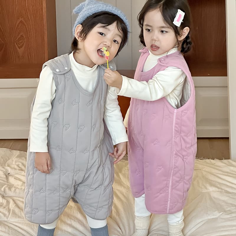 New Style Children's Sleeping Bag Quilted Unisex Baby Anti-Kick Blanket Miracle Warm Belly Warmer Vest Style Robe Autumn/Winter Thickened