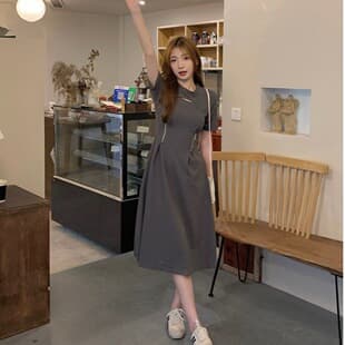 Pure Desire Style Patchwork Lace-Up Dress Summer Plus Size Ins Trendy Sweet and Spicy Zipper Waist Slimming Long Dress