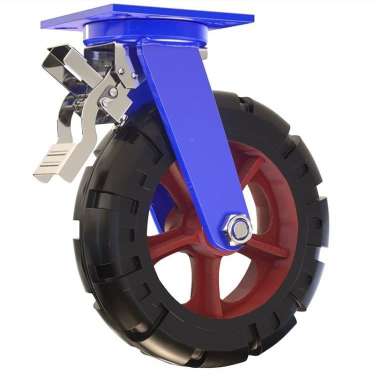 Factory Professional Heavy-Duty Rubber Caster Wheels, Super Heavy-Duty Rubber Wheels 6-16 Inch, Silent Rubber Wheels
