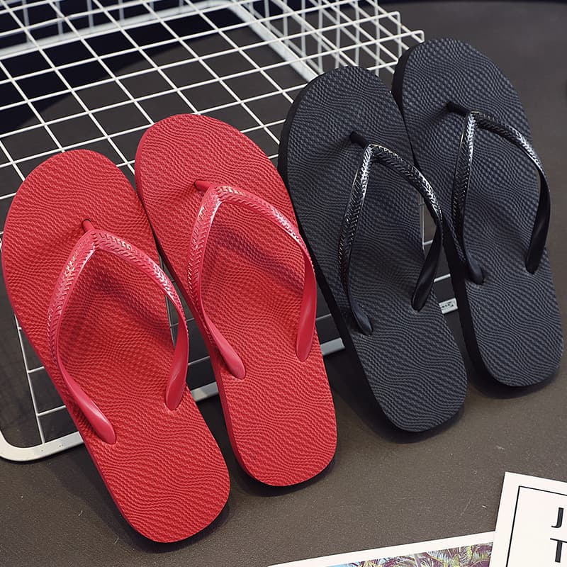 Women's Summer Flip Flops Black Thong Sandals Non-Slip Bathroom Shower Beach Seaside Slides Toe Separator Swimming