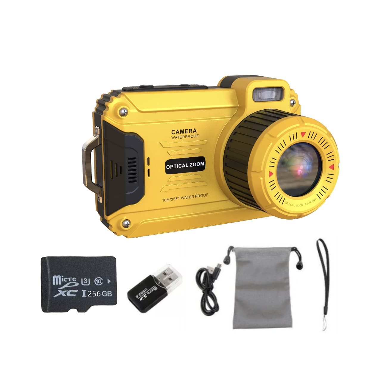 Cross-border English version waterproof 6x optical zoom camera full HD 4K 48MP 16X digital zoom camcorder
