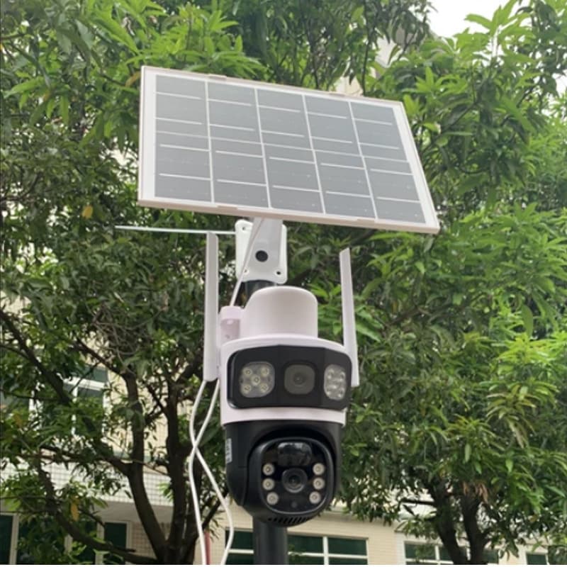 Outdoor Solar Powered Wireless Camera Card Insertion Multi-View Integrated Monitor Low Power Consumption Jones Electronic